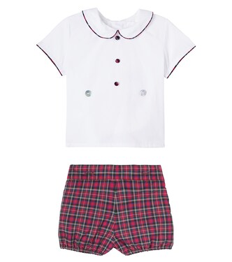 Baby Pablo set of cotton blouse and shorts | La Coqueta