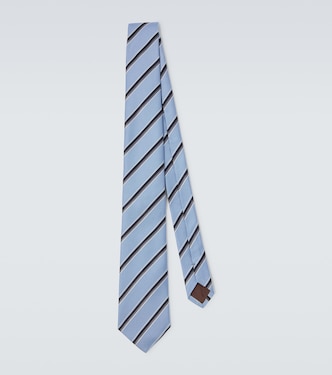Striped silk tie | Canali