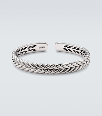 Chevron sterling silver cuff bracelet | David Yurman