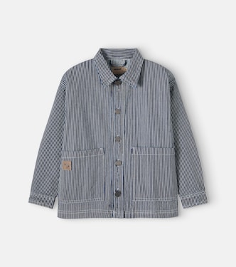 Cole striped cotton canvas jacket | Wheat