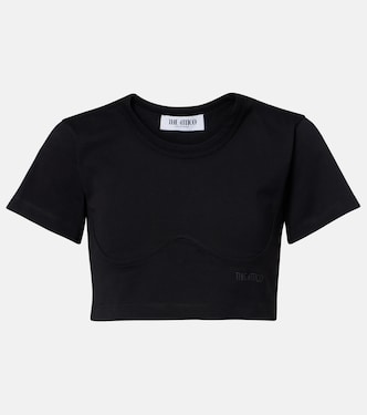 Cropped cotton jersey T-shirt | The Attico
