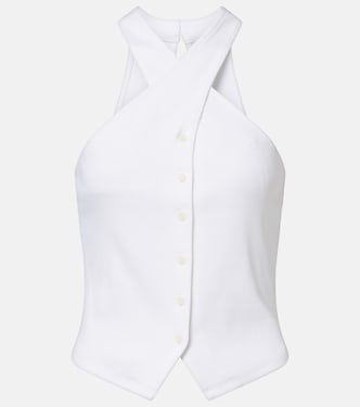 Thea halterneck cotton-blend top | Veronica Beard