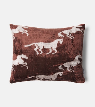 Silk and cotton velvet cushion | Les-Ottomans