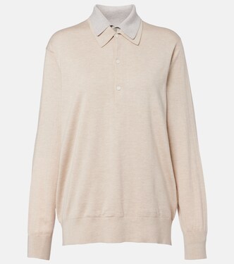 Jersey polo en mezcla de seda, lana y cachemir | Acne Studios