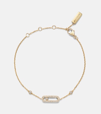 Move Uno 18kt gold bracelet with diamonds | Messika