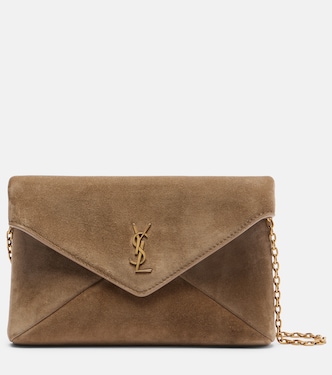 Clutch Cassandre Small in camoscio | Saint Laurent