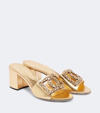 Mules DG in pelle metallizzata | Dolce&Gabbana