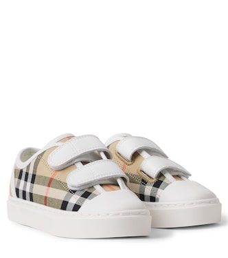 حذاء سنيكرز من الكانفاس Burberry Check | Burberry Kids