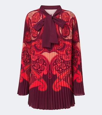 Alchemy pleated tie-neck minidress | La DoubleJ