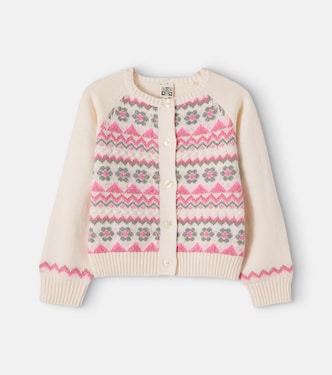 Pia intarsia cotton and wool-blend cardigan | Bonton