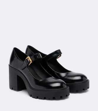 Patent leather Mary Jane pumps | Prada