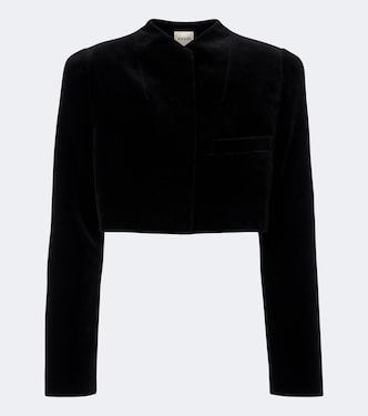 Cropped-Jacke Samo aus Baumwollsamt | Khaite
