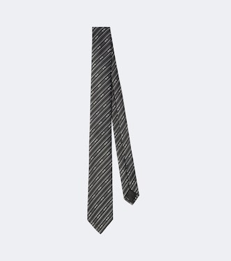 Striped silk jacquard tie | Gucci