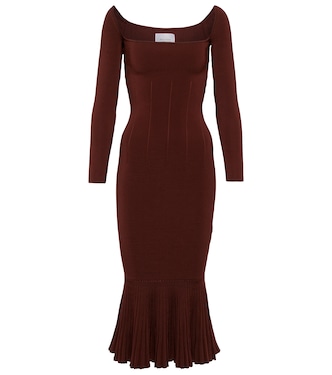 Atalanta ribbed-knit midi dress | Galvan