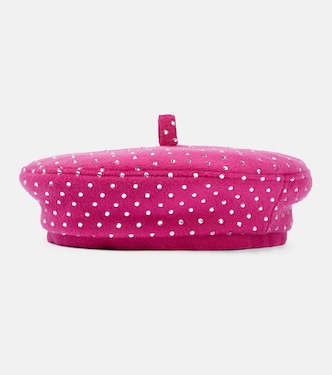Embellished wool-blend beret | Ruslan Baginskiy