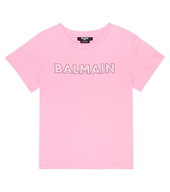 Logo cotton jersey T-shirt | Balmain Kids