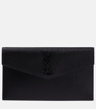 Uptown leather clutch | Saint Laurent