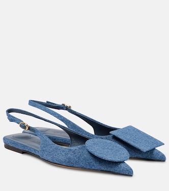 Bailarinas destalonadas Les Slingbacks Duelo Plates de denim | Jacquemus