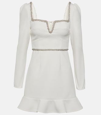 Crystal-embellished crêpe minidress | Self-Portrait