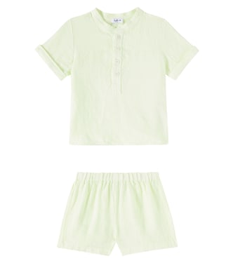 Baby linen shirt and shorts set | Il Gufo