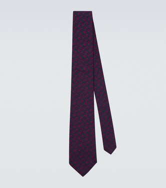 Silk jacquard tie | Charvet