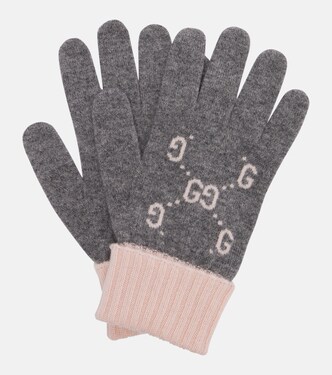 Guantes de jacquard de cachemir con GG | Gucci
