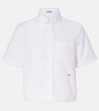 Logo cotton poplin shirt | Prada