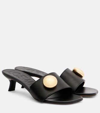 Pebble 45 leather mules | Loewe