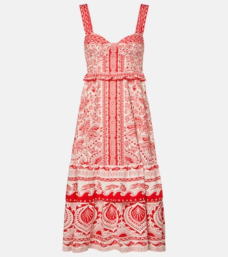 Midikleid River Ride aus einem Leinengemisch | Farm Rio