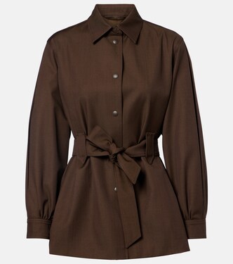 Belted virgin wool blazer | Max Mara