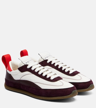 EC1 suede-trimmed leather sneakers | McQueen