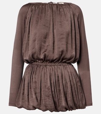 Draped taffeta minidress | Saint Laurent