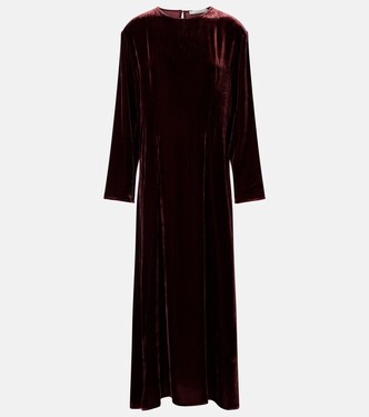 Jody velvet midi dress | Asceno