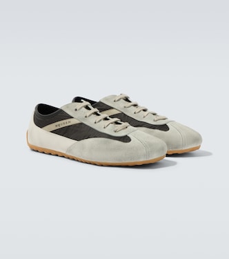 Boxe suede-trimmed sneakers | McQueen