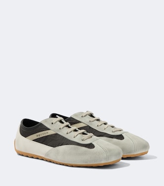 Boxe suede-trimmed sneakers | McQueen