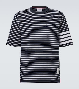 4-Bar striped cotton T-shirt | Thom Browne