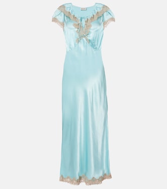 Midikleid Viviene aus Satin mit Spitze | Rixo