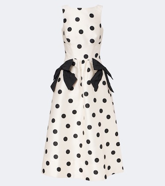 Bow-detail polka-dot midi dress | Rebecca Vallance
