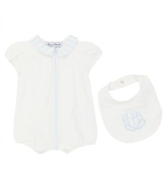 Baby set of cotton romper and bib | Tartine et Chocolat