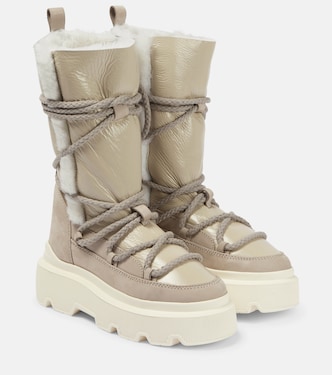 Botas de nieve de piel con borrego | Inuikii