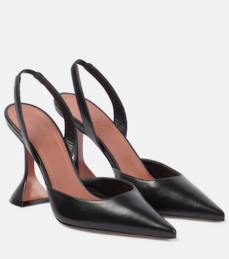 Slingback-Pumps Holli aus Leder | Amina Muaddi