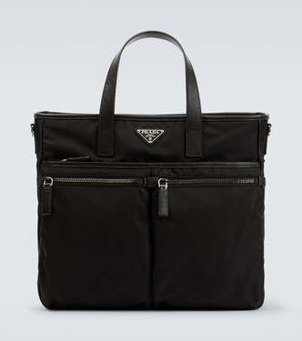 Tote Bag aus Re-Nylon mit Leder | Prada