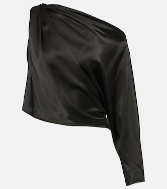 One-Shoulder-Top aus Seidensatin | The Sei