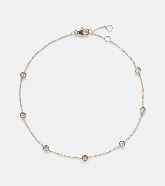 Fußkettchen Diamonds By The Dozen aus 10kt Gelbgold mit Diamanten | Stone and Strand