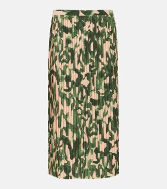 Printed pleated midi skirt | Dries Van Noten