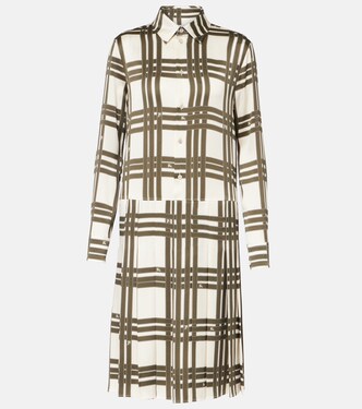 Hemdblusenkleid Ribbon Check aus Seide | Burberry