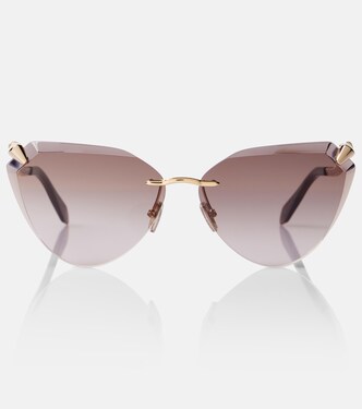 Serpenti Viper rimless cat-eye sunglasses | Bvlgari