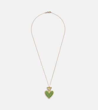 Collier Blowing Heart en or 18 ct et tsavorites | Ileana Makri
