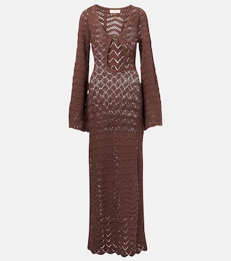 Robe longue Rey en crochet de coton mélangé | Bananhot