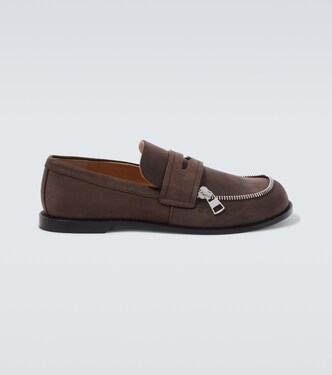 Suede penny loafers | JW Anderson